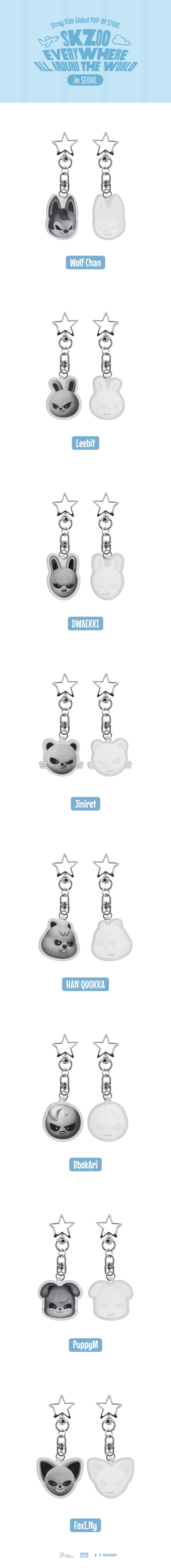 Stray Kids - EVIL SKZOO ACRYLIC KEYRING 'SKZOO EVERYWHERE ALL